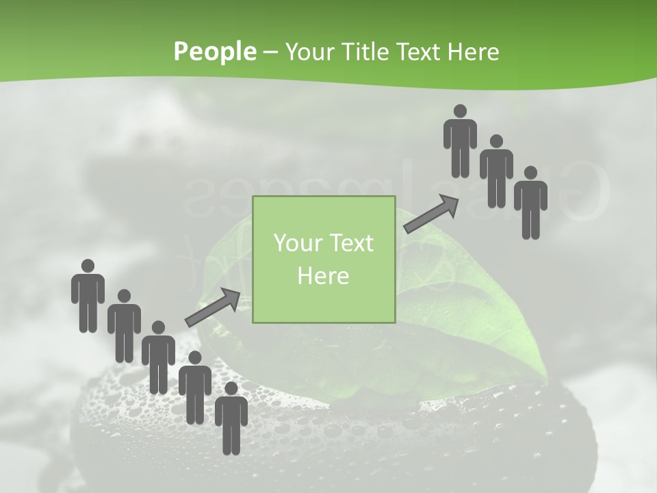 A Group Of Rocks With Green Leaves On Them PowerPoint Template