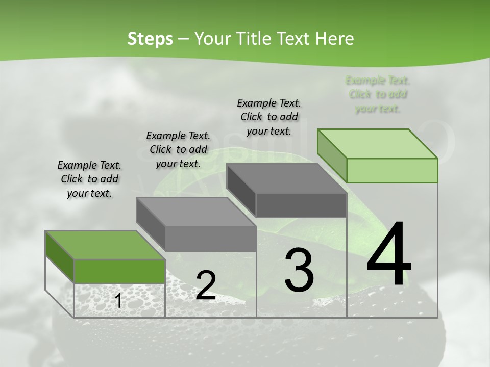 A Group Of Rocks With Green Leaves On Them PowerPoint Template