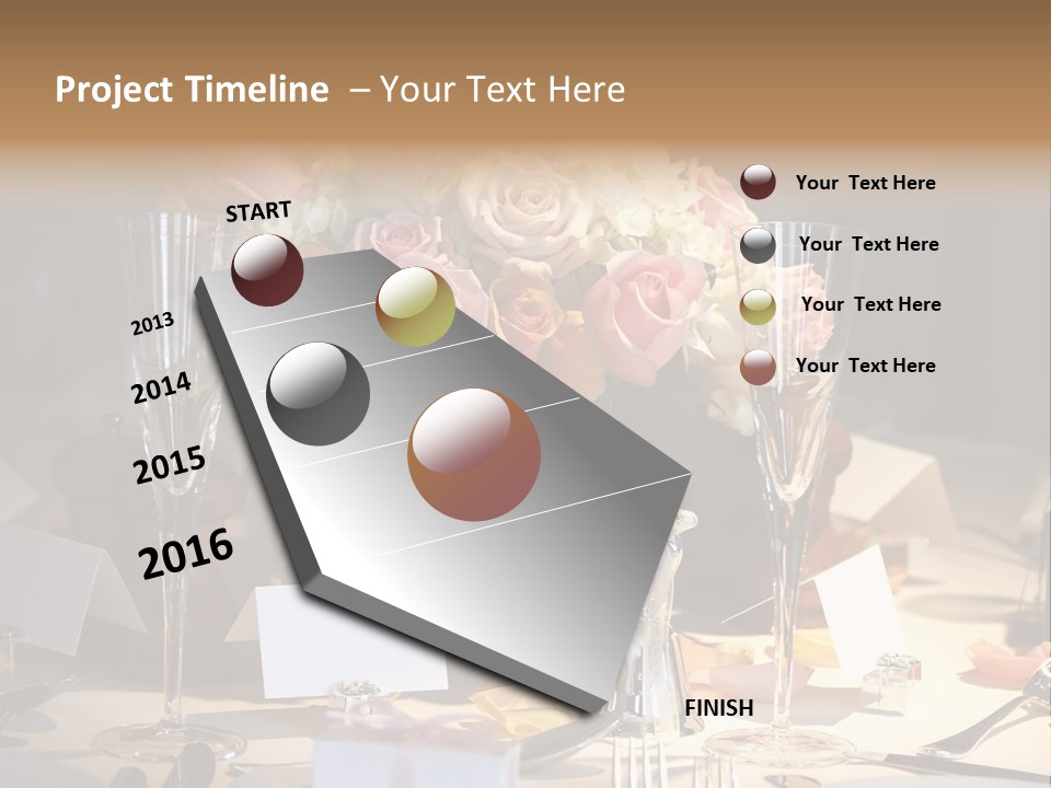 Laughable Coffee Cup Yellow PowerPoint Template