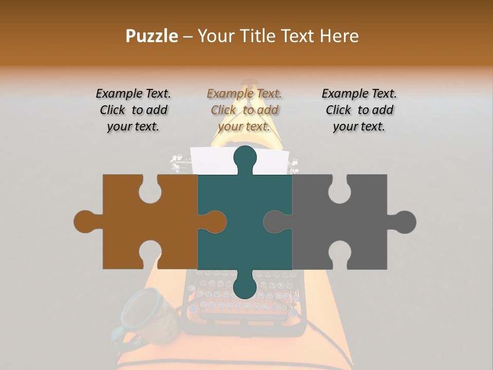 Laughable Coffee Cup Yellow PowerPoint Template