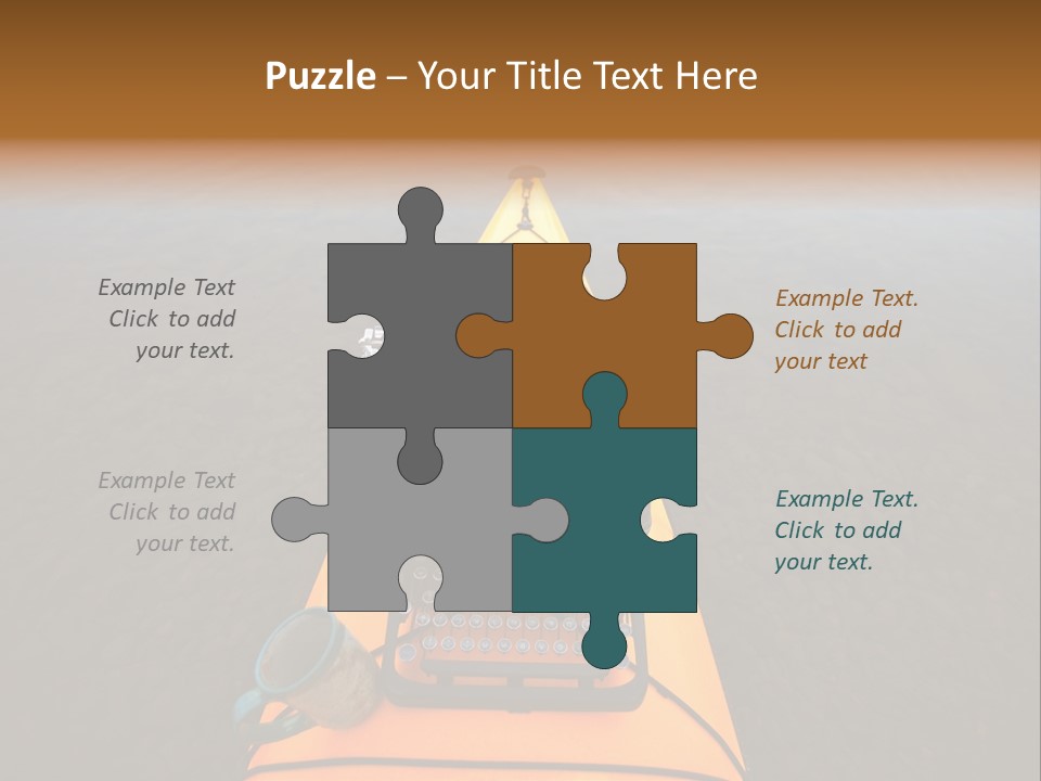 Laughable Coffee Cup Yellow PowerPoint Template