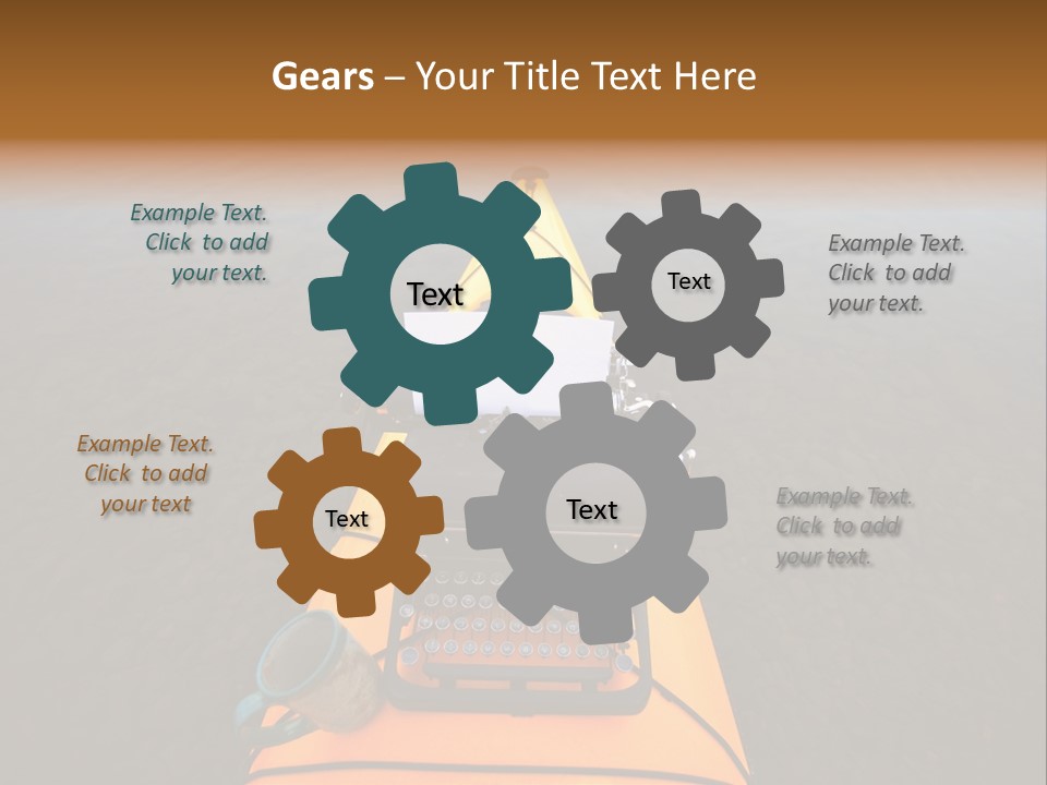 Laughable Coffee Cup Yellow PowerPoint Template