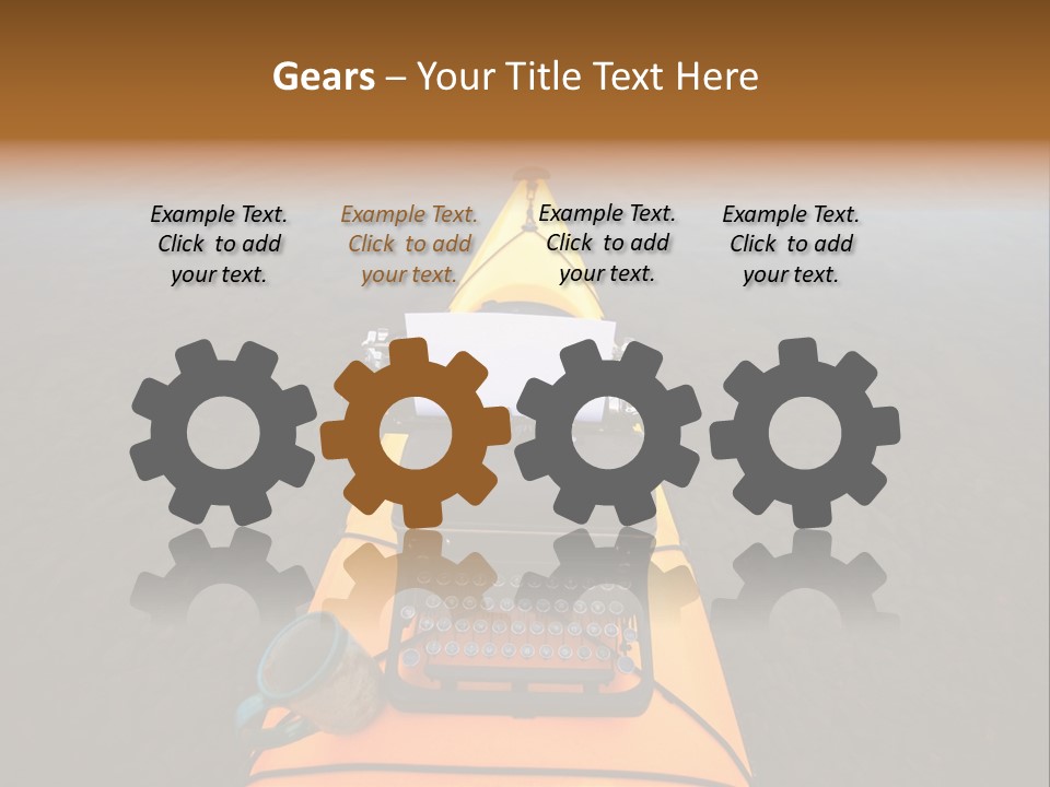 Laughable Coffee Cup Yellow PowerPoint Template