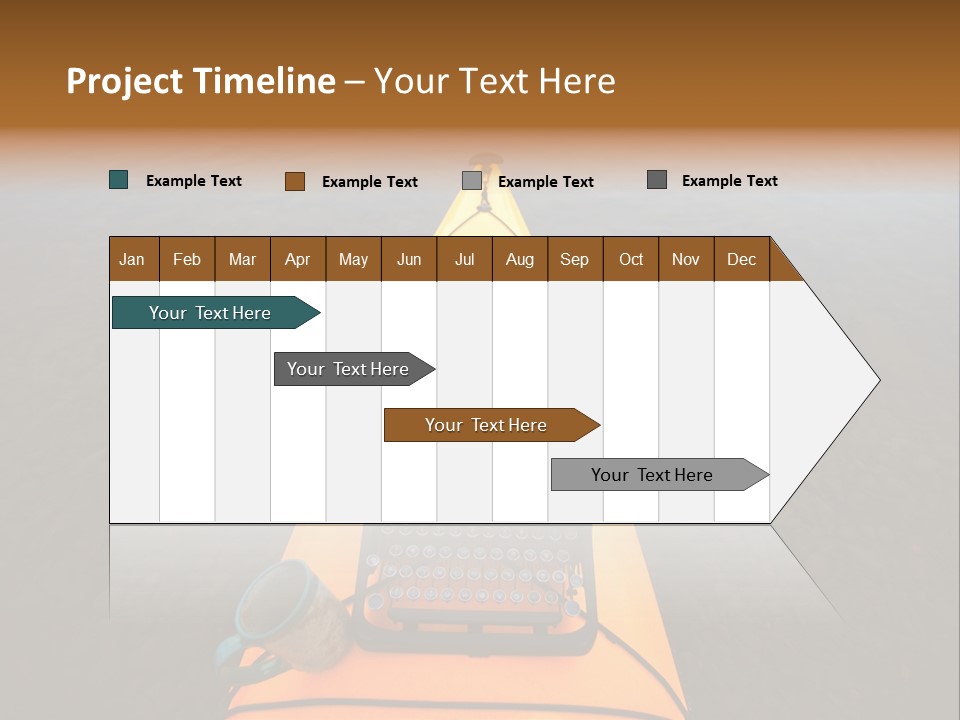 Laughable Coffee Cup Yellow PowerPoint Template