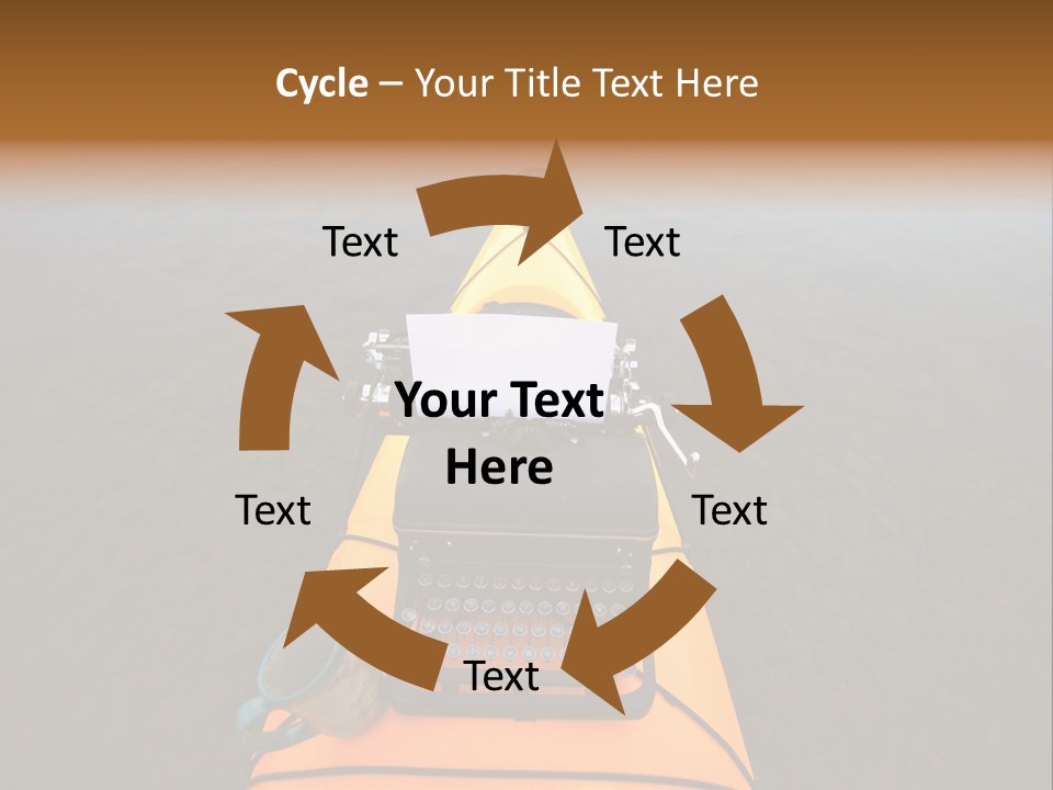 Laughable Coffee Cup Yellow PowerPoint Template