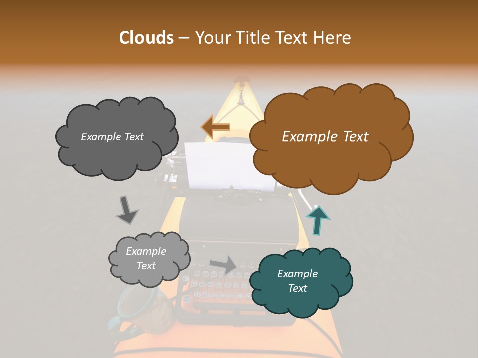 Laughable Coffee Cup Yellow PowerPoint Template
