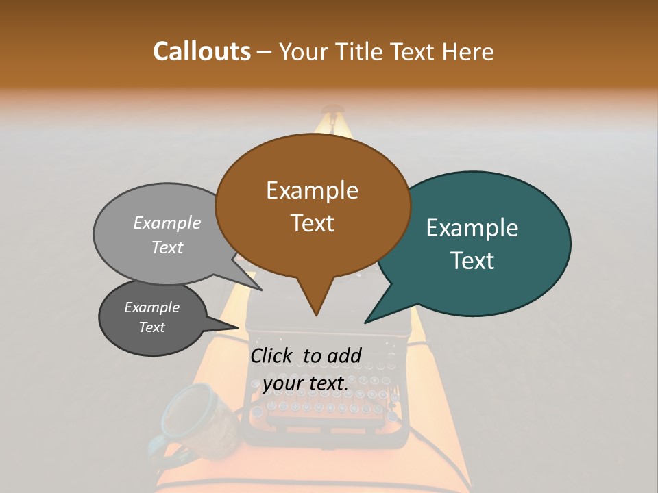 Laughable Coffee Cup Yellow PowerPoint Template