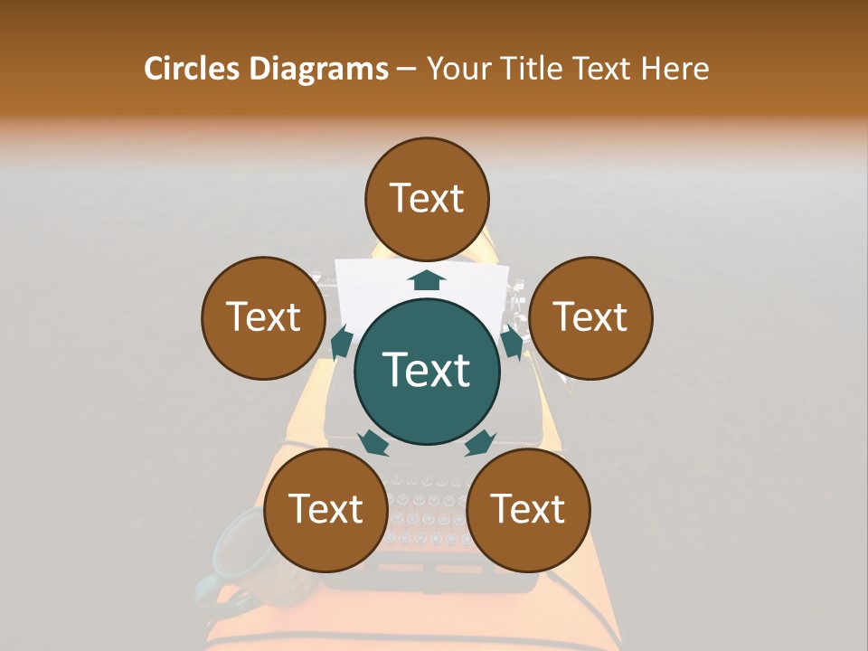 Laughable Coffee Cup Yellow PowerPoint Template