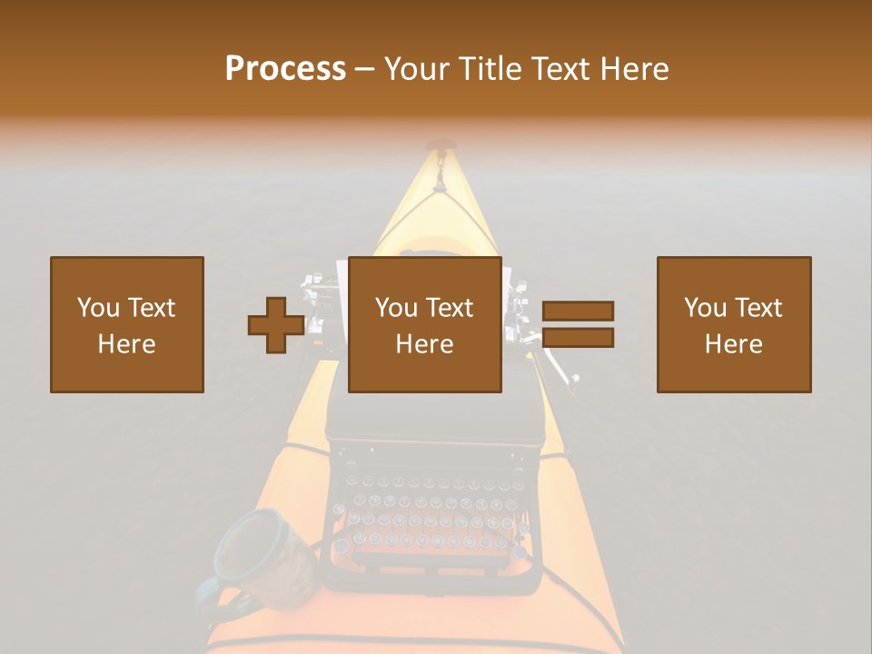 Laughable Coffee Cup Yellow PowerPoint Template