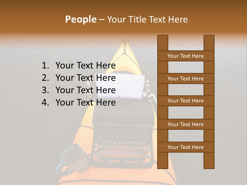 Laughable Coffee Cup Yellow PowerPoint Template