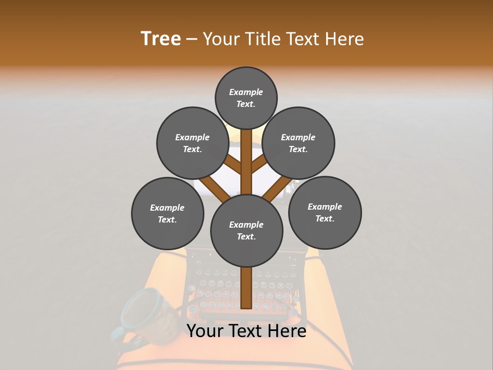 Laughable Coffee Cup Yellow PowerPoint Template