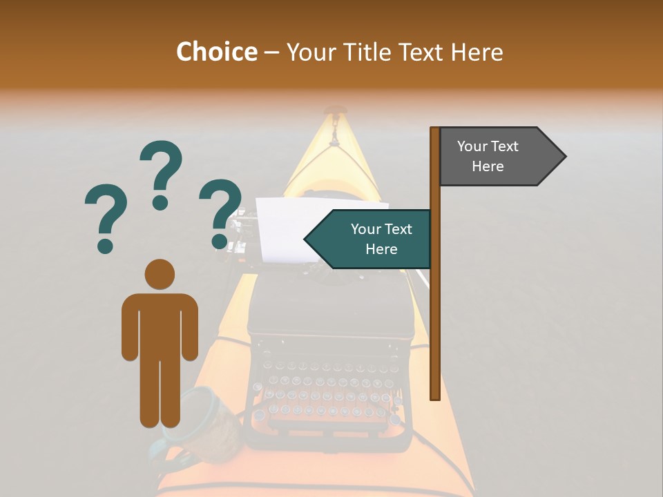 Laughable Coffee Cup Yellow PowerPoint Template