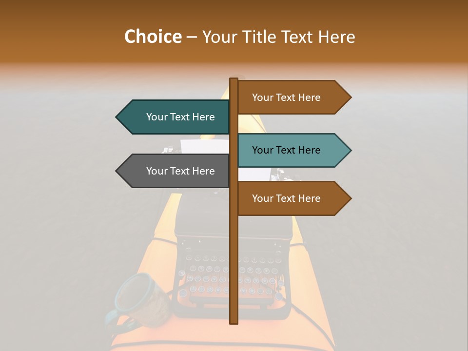 Laughable Coffee Cup Yellow PowerPoint Template