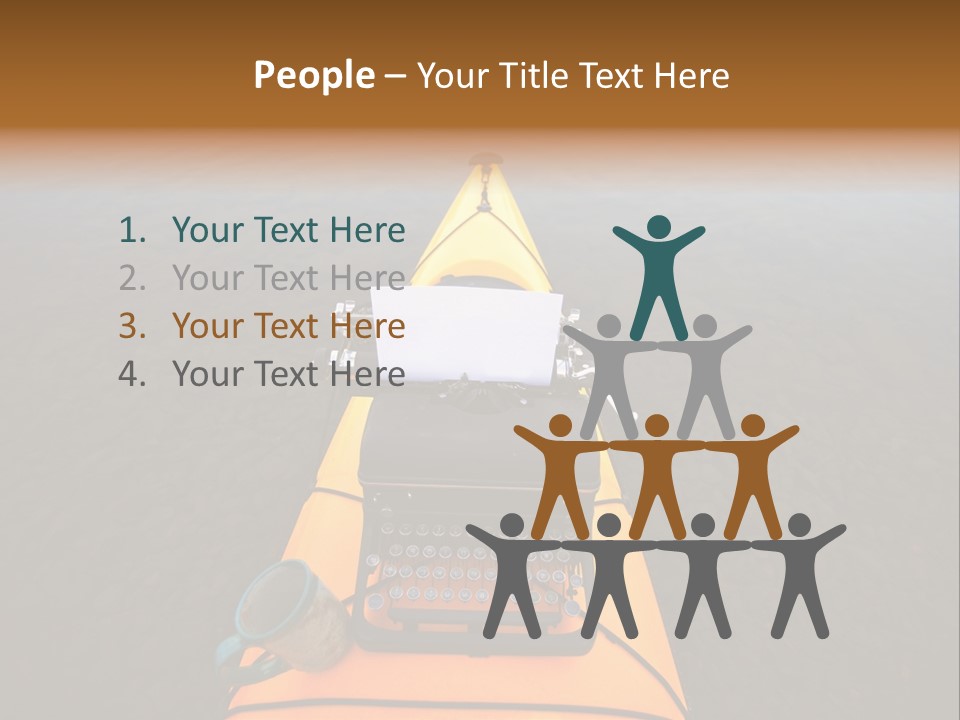 Laughable Coffee Cup Yellow PowerPoint Template