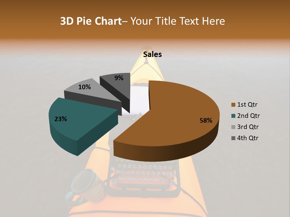 Laughable Coffee Cup Yellow PowerPoint Template
