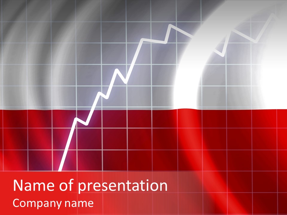 A Business Presentation With A Red And White Background PowerPoint Template