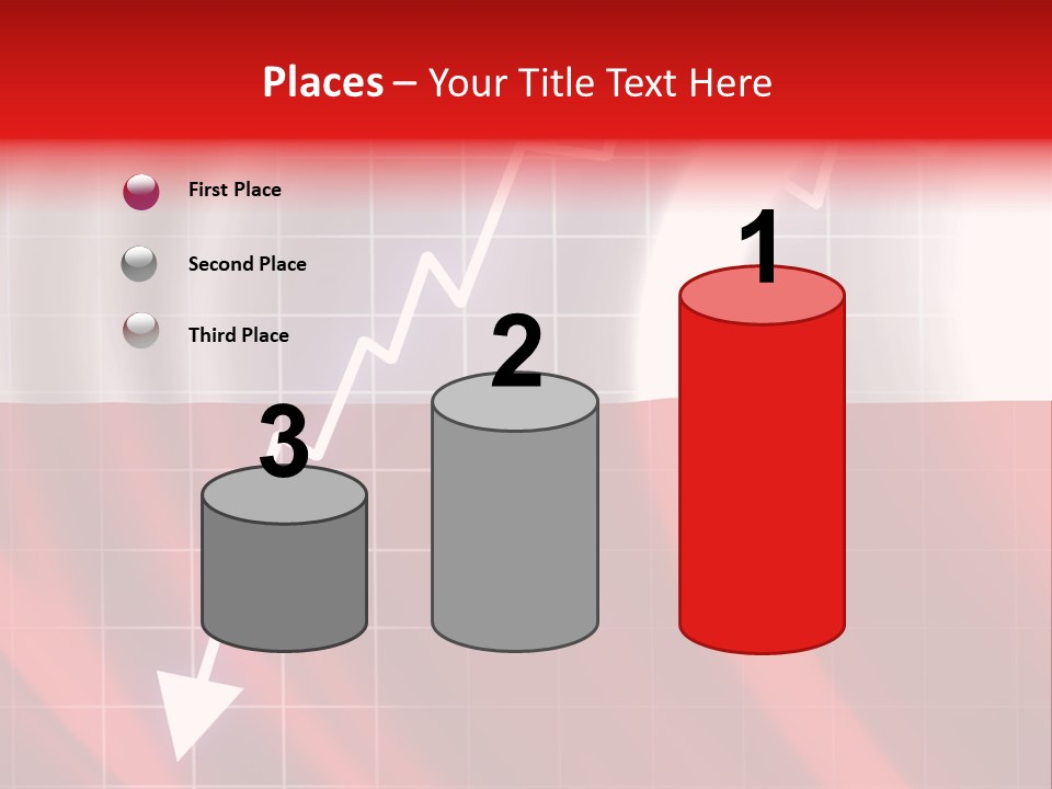 A Business Presentation With A Red And White Background PowerPoint Template