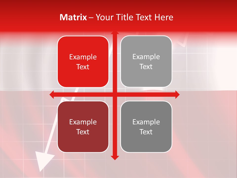 A Business Presentation With A Red And White Background PowerPoint Template