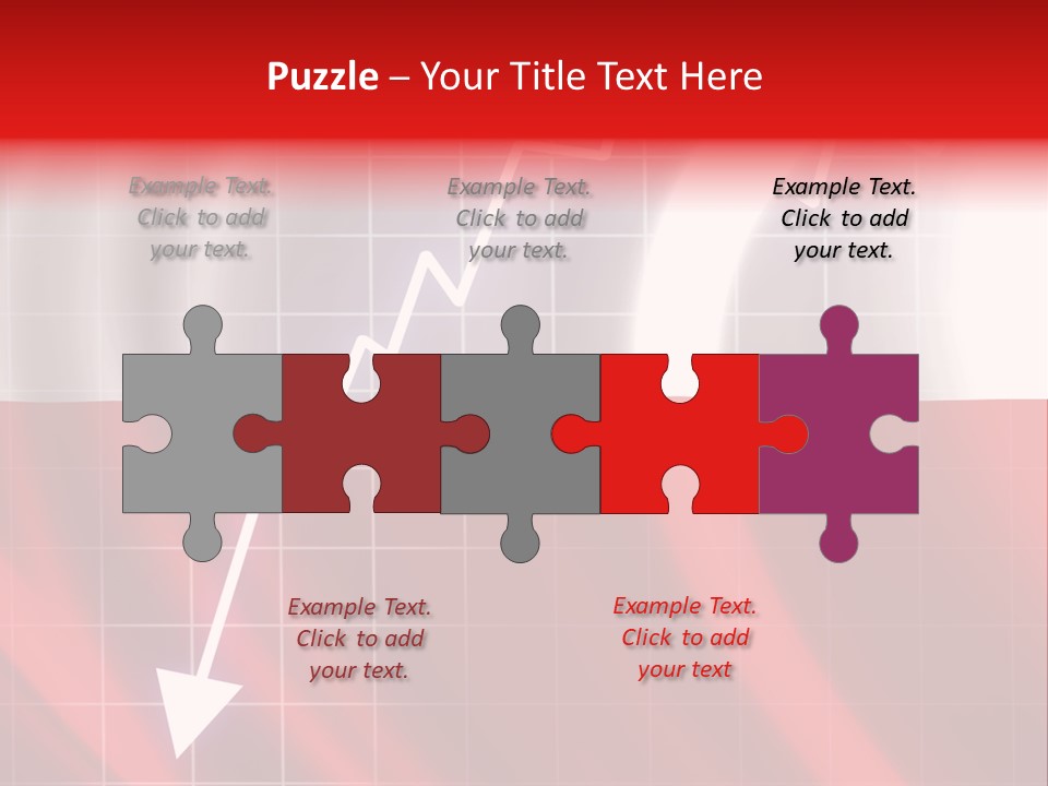A Business Presentation With A Red And White Background PowerPoint Template