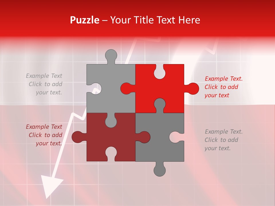 A Business Presentation With A Red And White Background PowerPoint Template