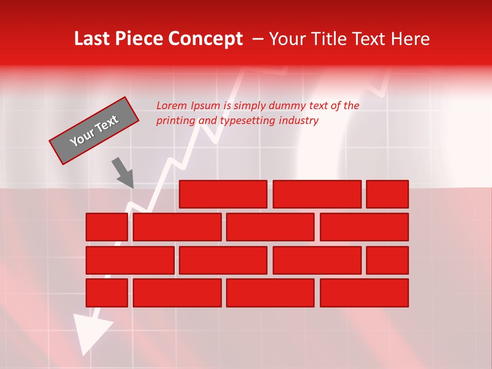A Business Presentation With A Red And White Background PowerPoint Template