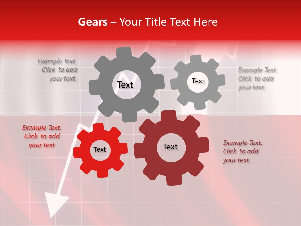 A Business Presentation With A Red And White Background PowerPoint Template