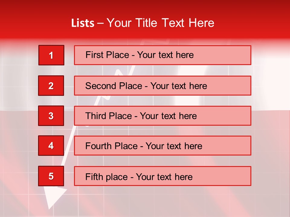 A Business Presentation With A Red And White Background PowerPoint Template