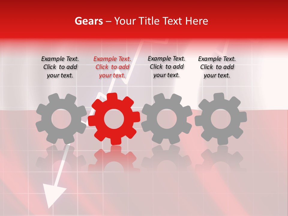 A Business Presentation With A Red And White Background PowerPoint Template