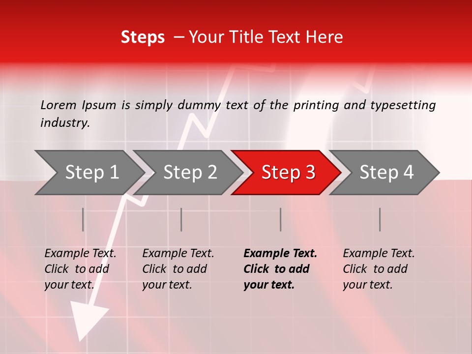 A Business Presentation With A Red And White Background PowerPoint Template