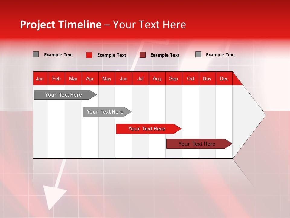 A Business Presentation With A Red And White Background PowerPoint Template