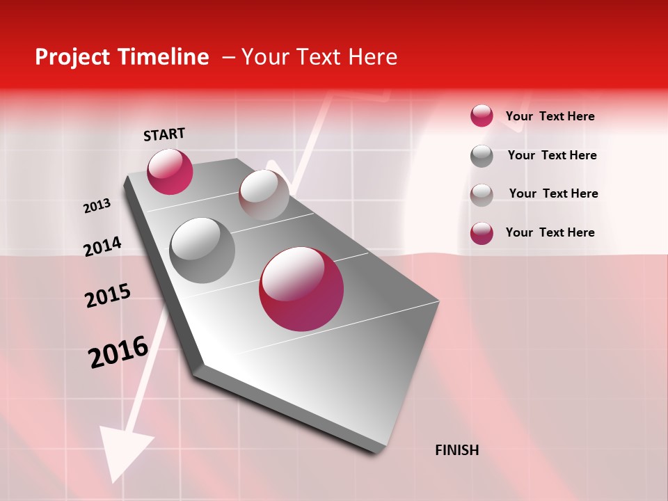 A Business Presentation With A Red And White Background PowerPoint Template