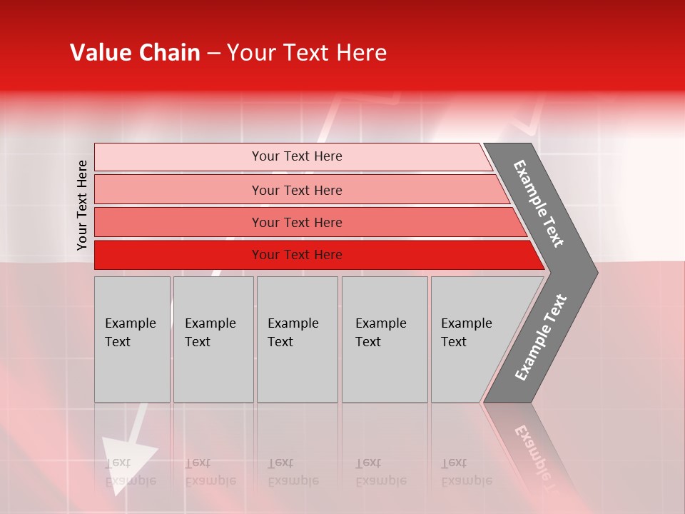 A Business Presentation With A Red And White Background PowerPoint Template