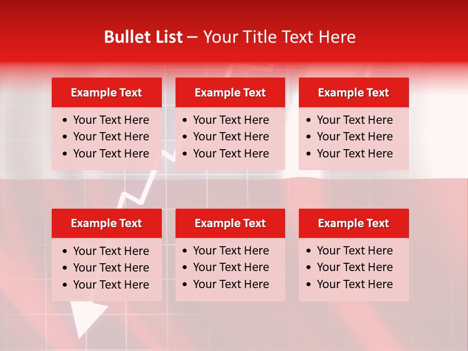 A Business Presentation With A Red And White Background PowerPoint Template