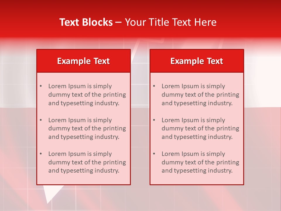A Business Presentation With A Red And White Background PowerPoint Template