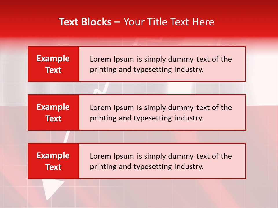 A Business Presentation With A Red And White Background PowerPoint Template