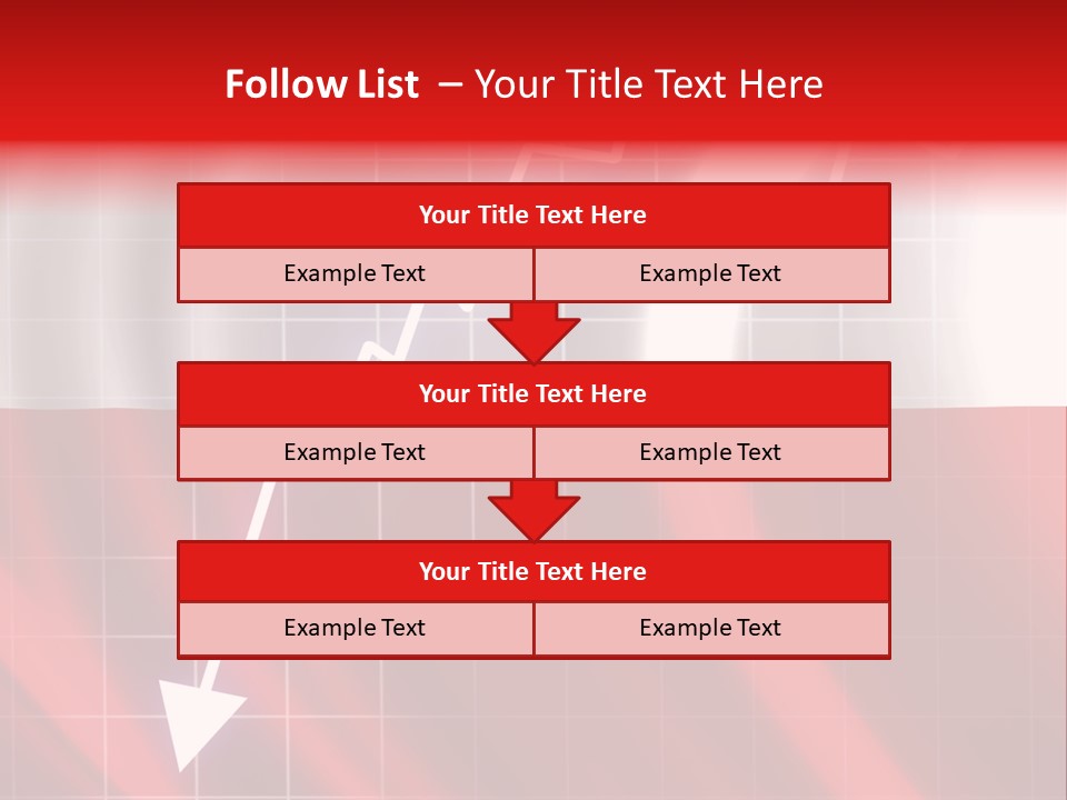 A Business Presentation With A Red And White Background PowerPoint Template