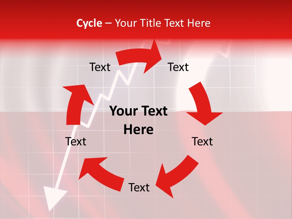 A Business Presentation With A Red And White Background PowerPoint Template