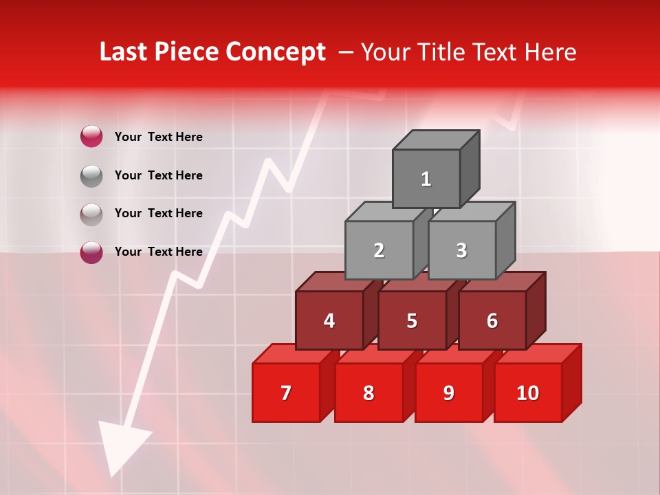 A Business Presentation With A Red And White Background PowerPoint Template