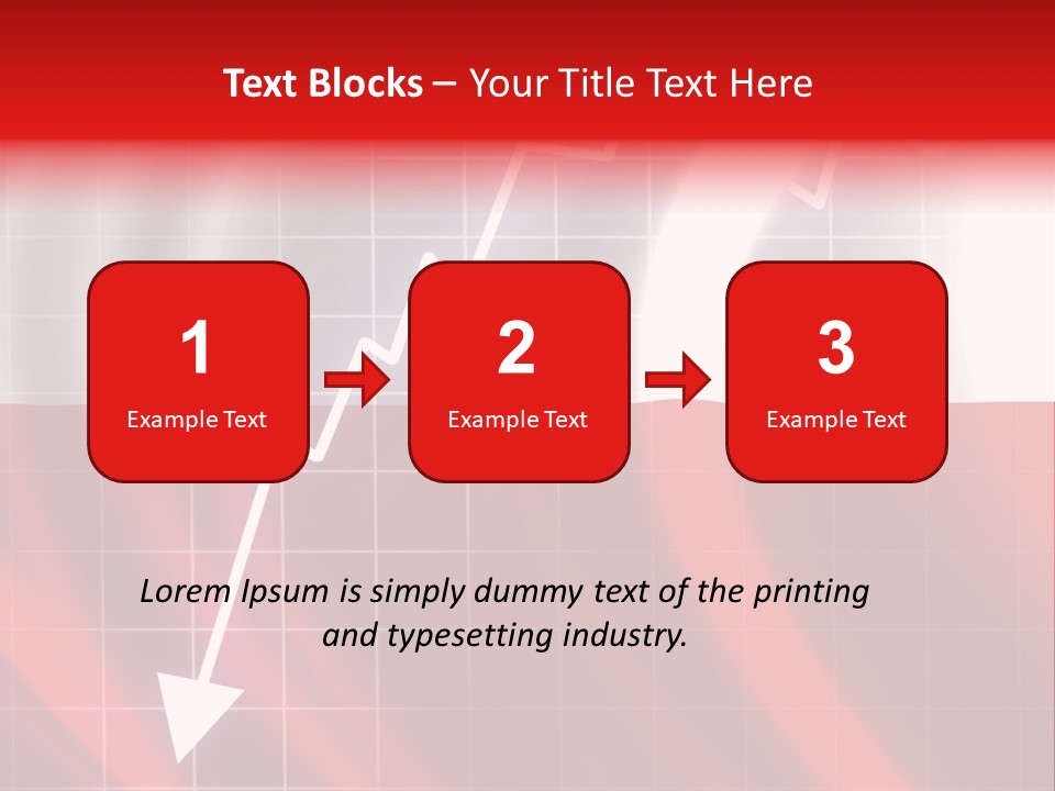 A Business Presentation With A Red And White Background PowerPoint Template