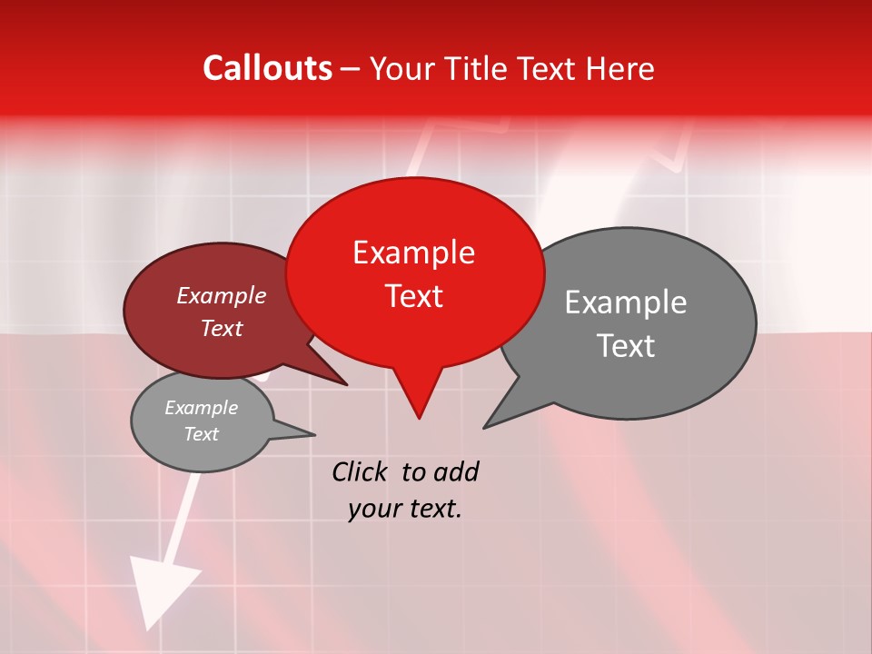 A Business Presentation With A Red And White Background PowerPoint Template