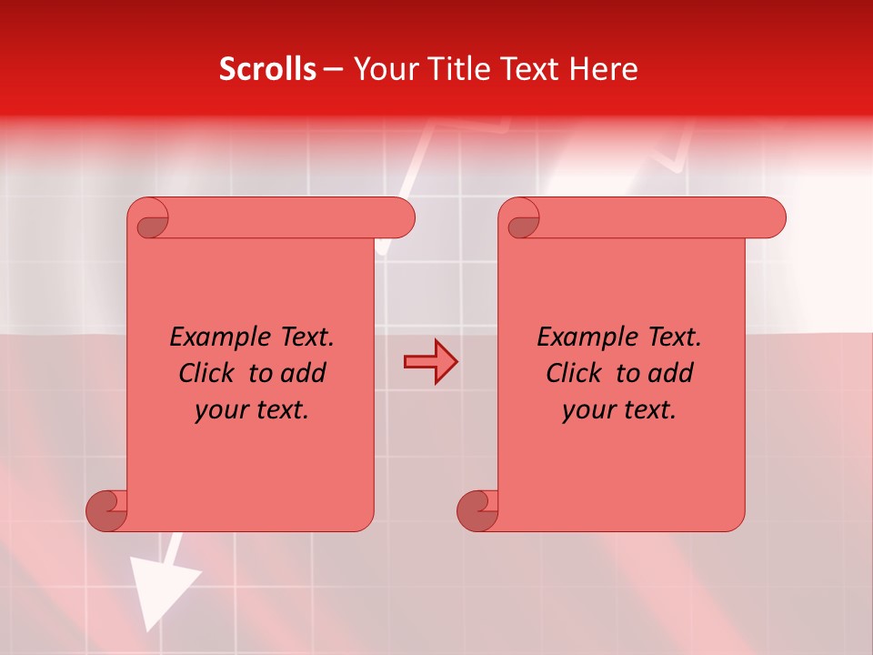 A Business Presentation With A Red And White Background PowerPoint Template
