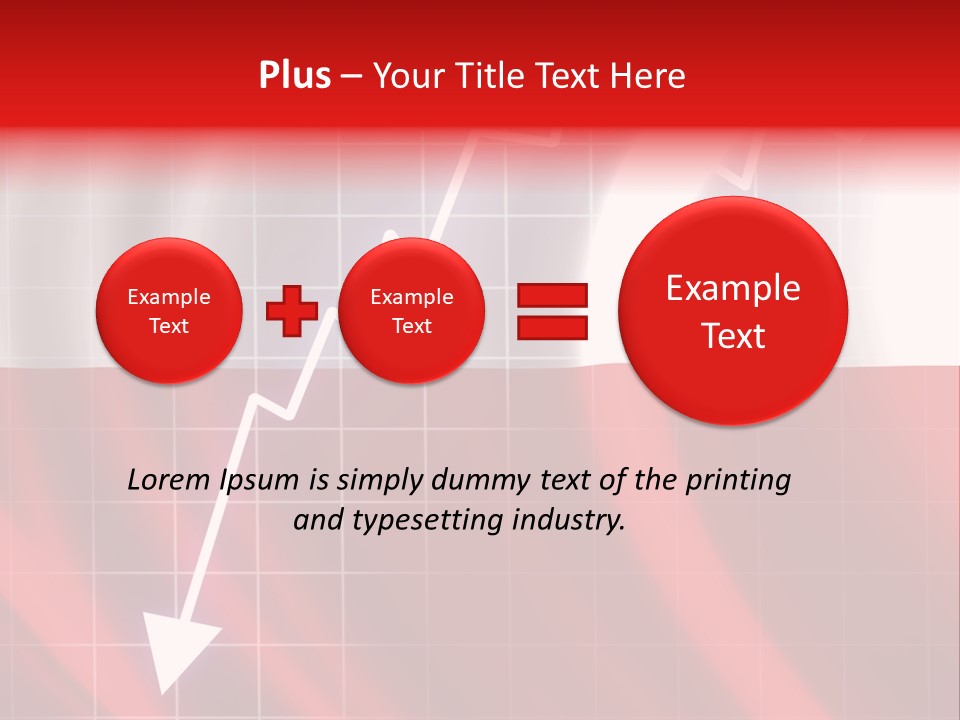 A Business Presentation With A Red And White Background PowerPoint Template