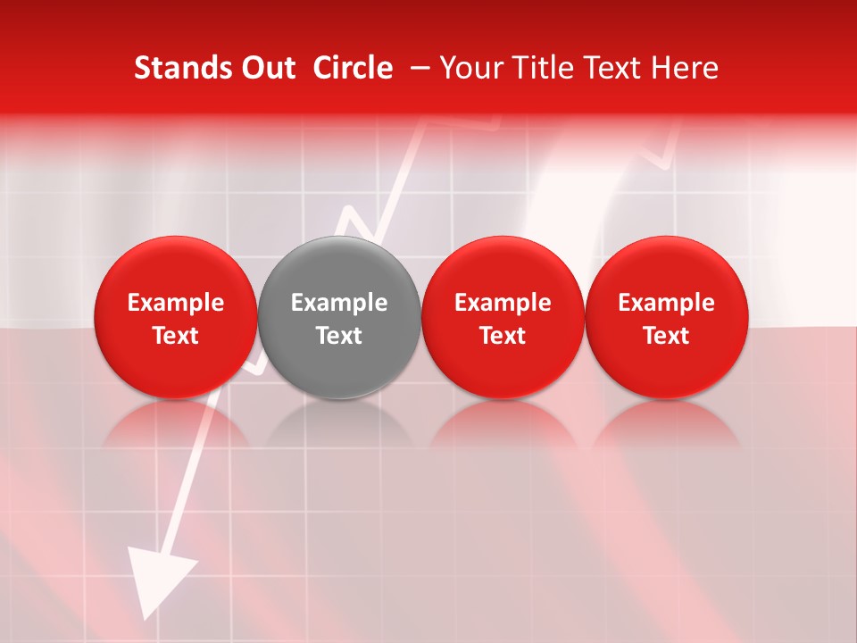 A Business Presentation With A Red And White Background PowerPoint Template