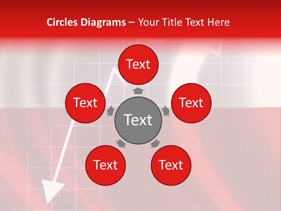 A Business Presentation With A Red And White Background PowerPoint Template