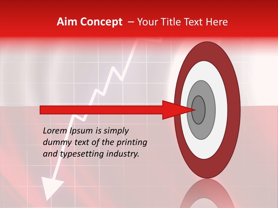 A Business Presentation With A Red And White Background PowerPoint Template