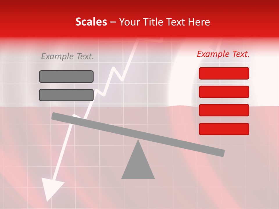 A Business Presentation With A Red And White Background PowerPoint Template