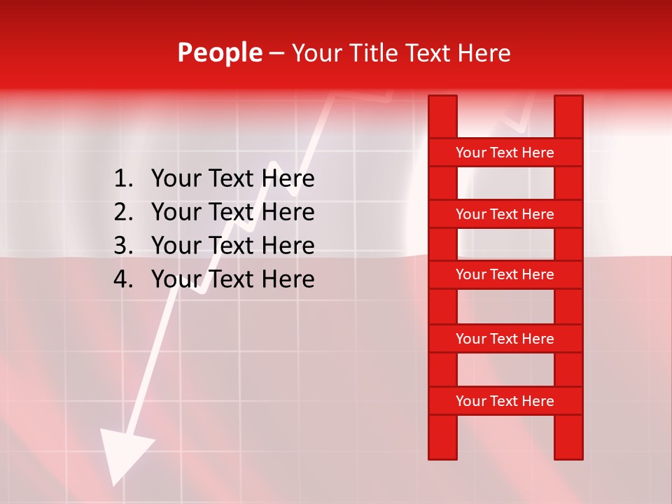 A Business Presentation With A Red And White Background PowerPoint Template