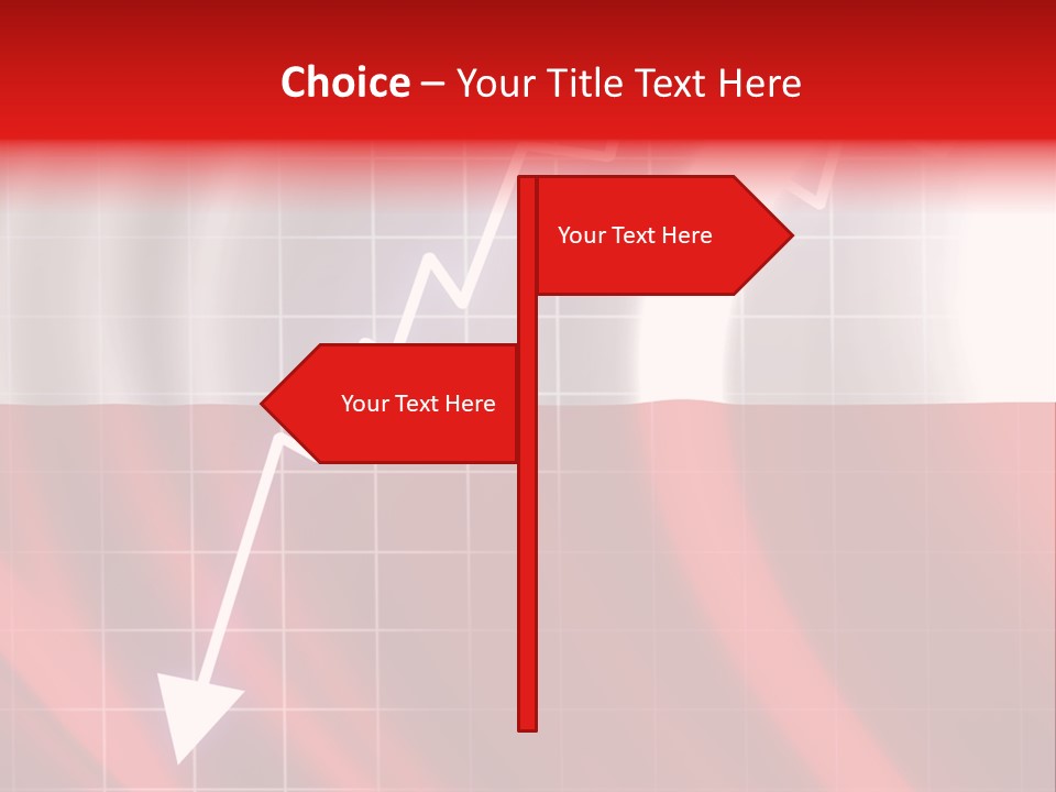 A Business Presentation With A Red And White Background PowerPoint Template