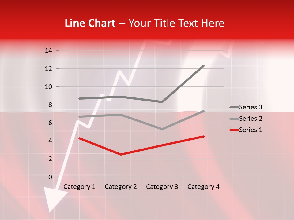 A Business Presentation With A Red And White Background PowerPoint Template