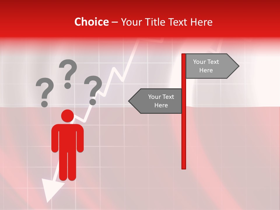 A Business Presentation With A Red And White Background PowerPoint Template